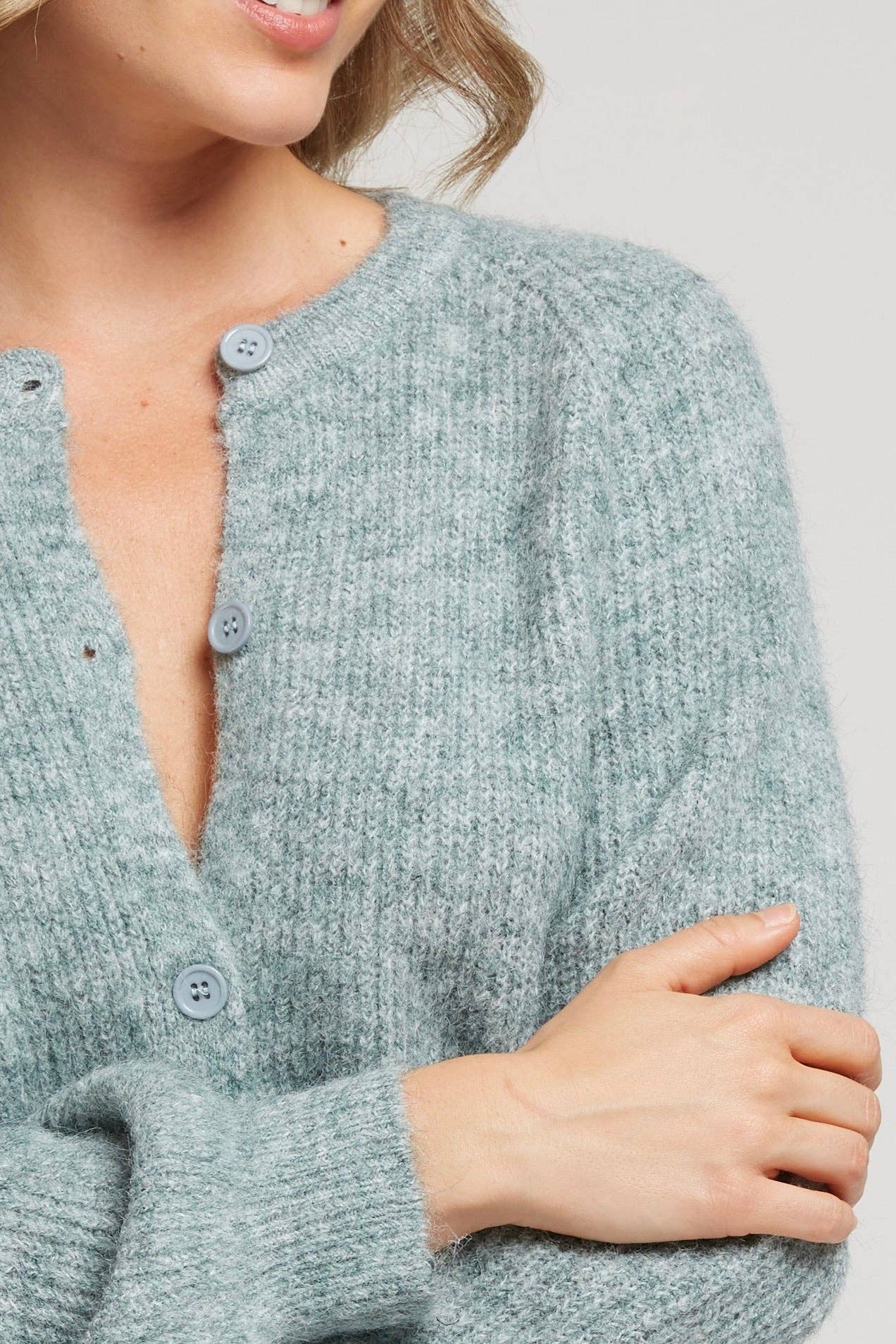 Forest Whisper Cardigan soft forest green knitted cardigan