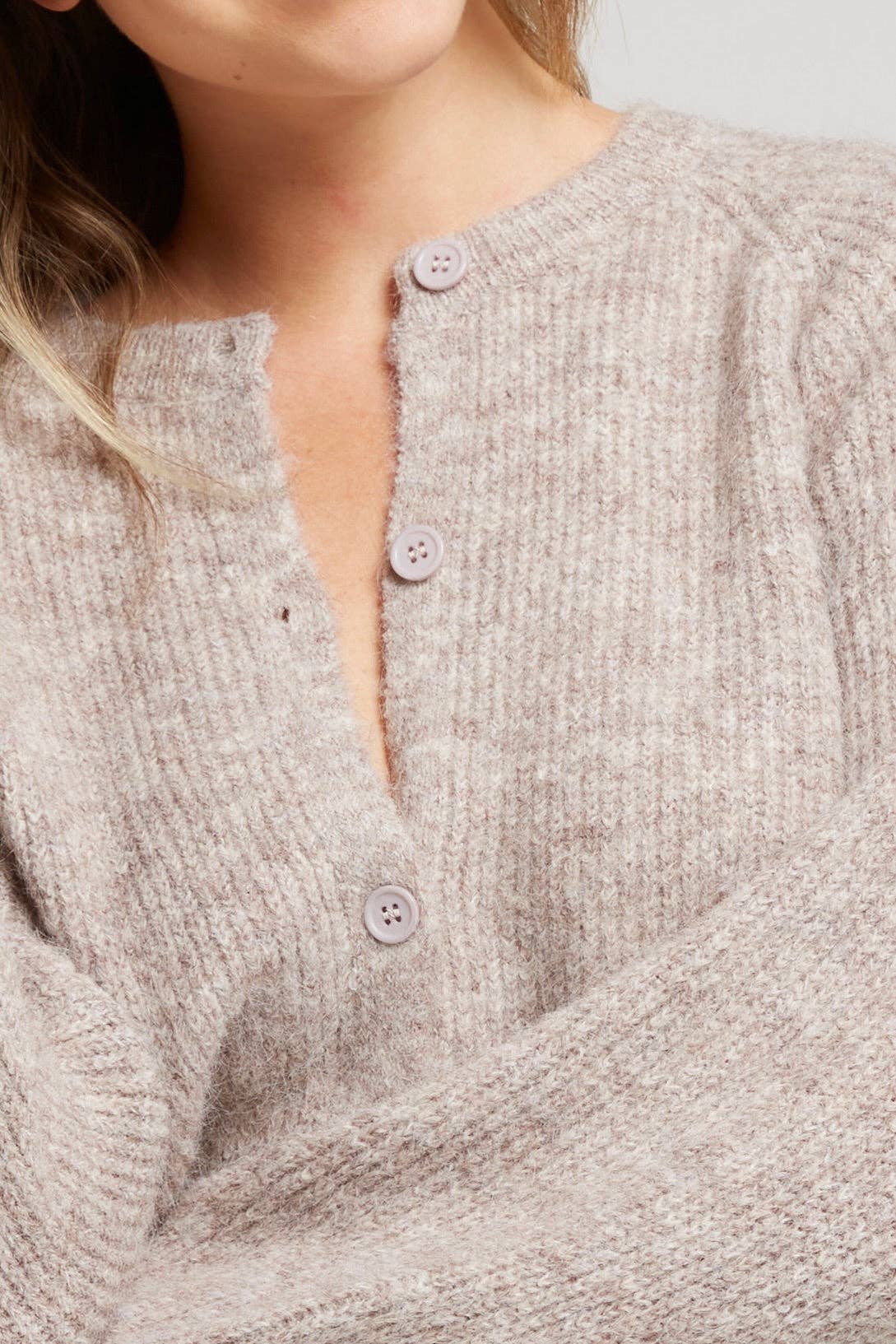 Autumn Bark Cardigan soft taupe knitted cardigan