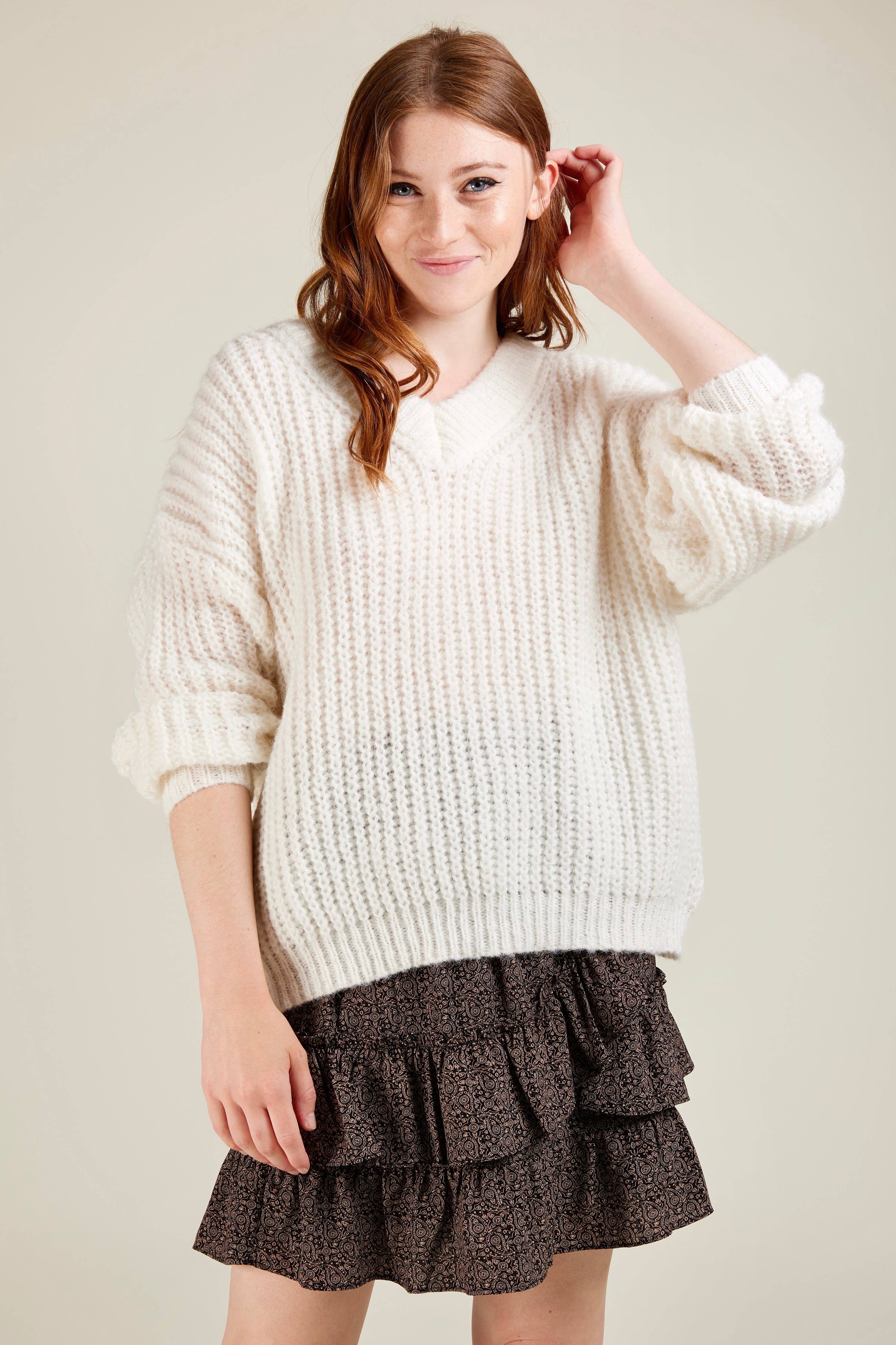 Vanilla Cloud Sweater rich knitted patterns Vanilla Cloud Sweater
