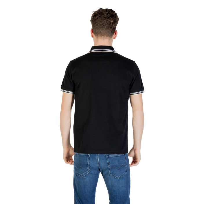BOSS Men's Black Tipped Short Sleeve Polo Shirt