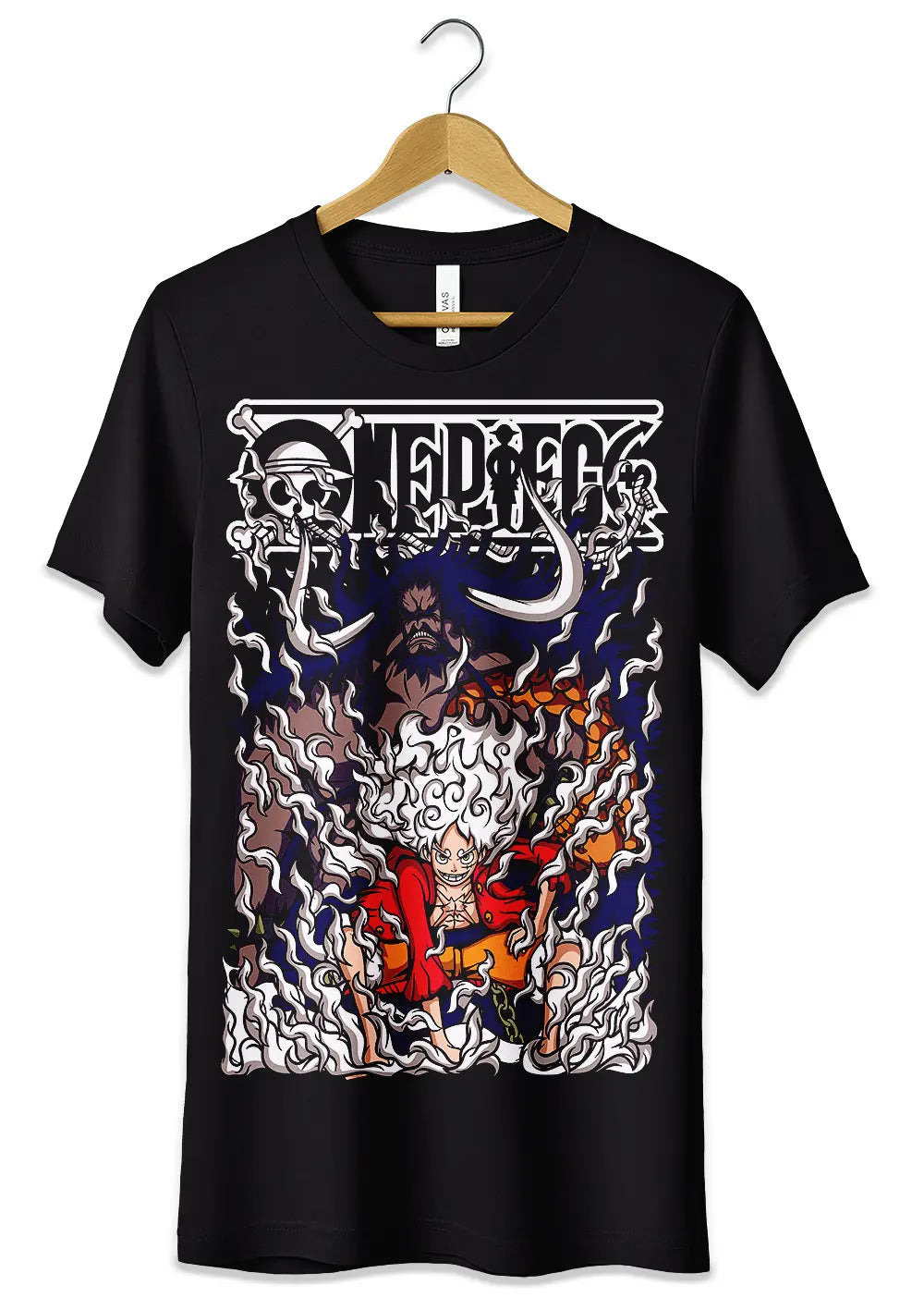 T-Shirt Maglietta Anime Monkey D Luffy Rubber Gear 5 VS Kaido One Piece-0
